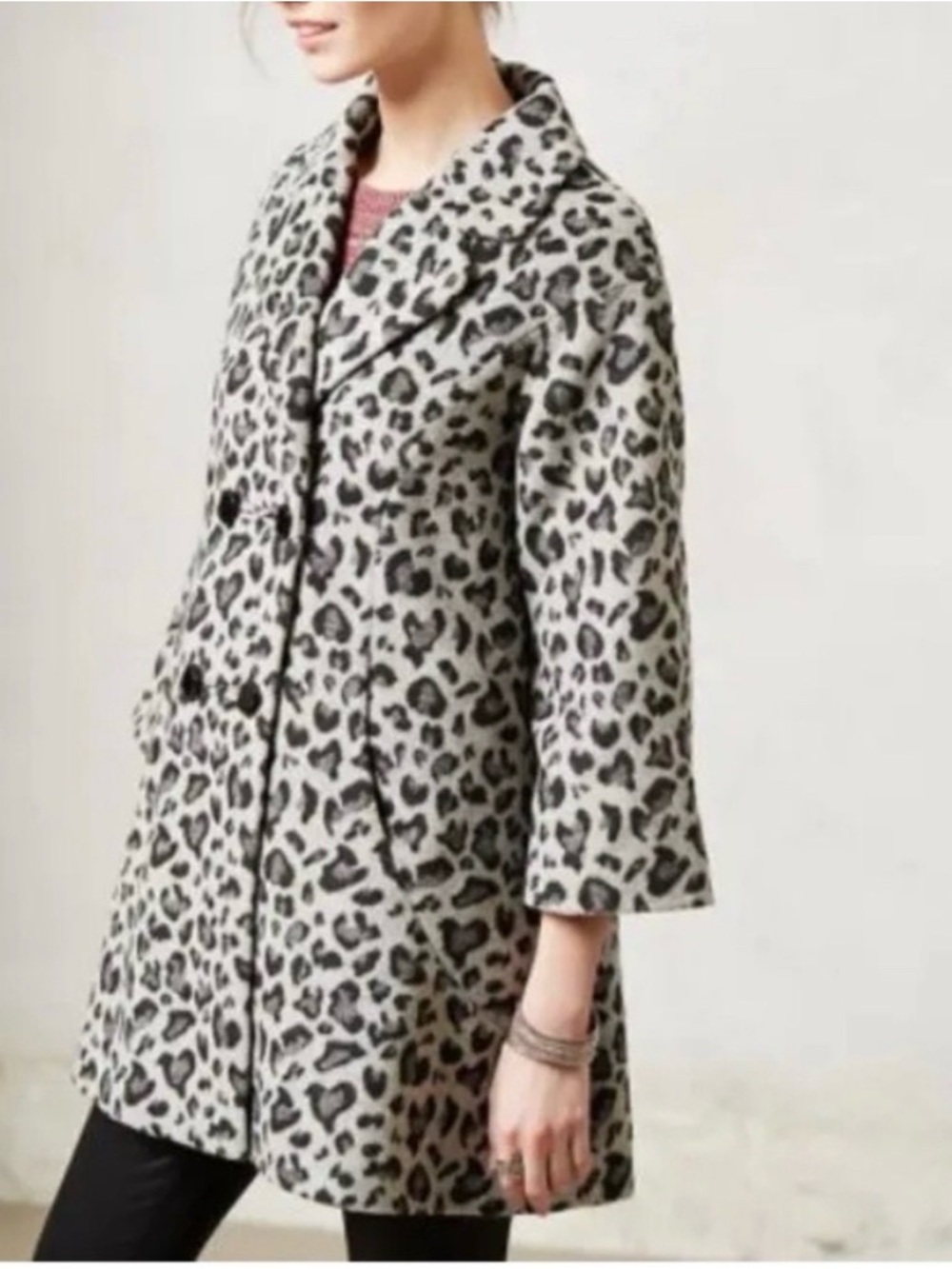 Elevenses Leopard Trapeze Coat small